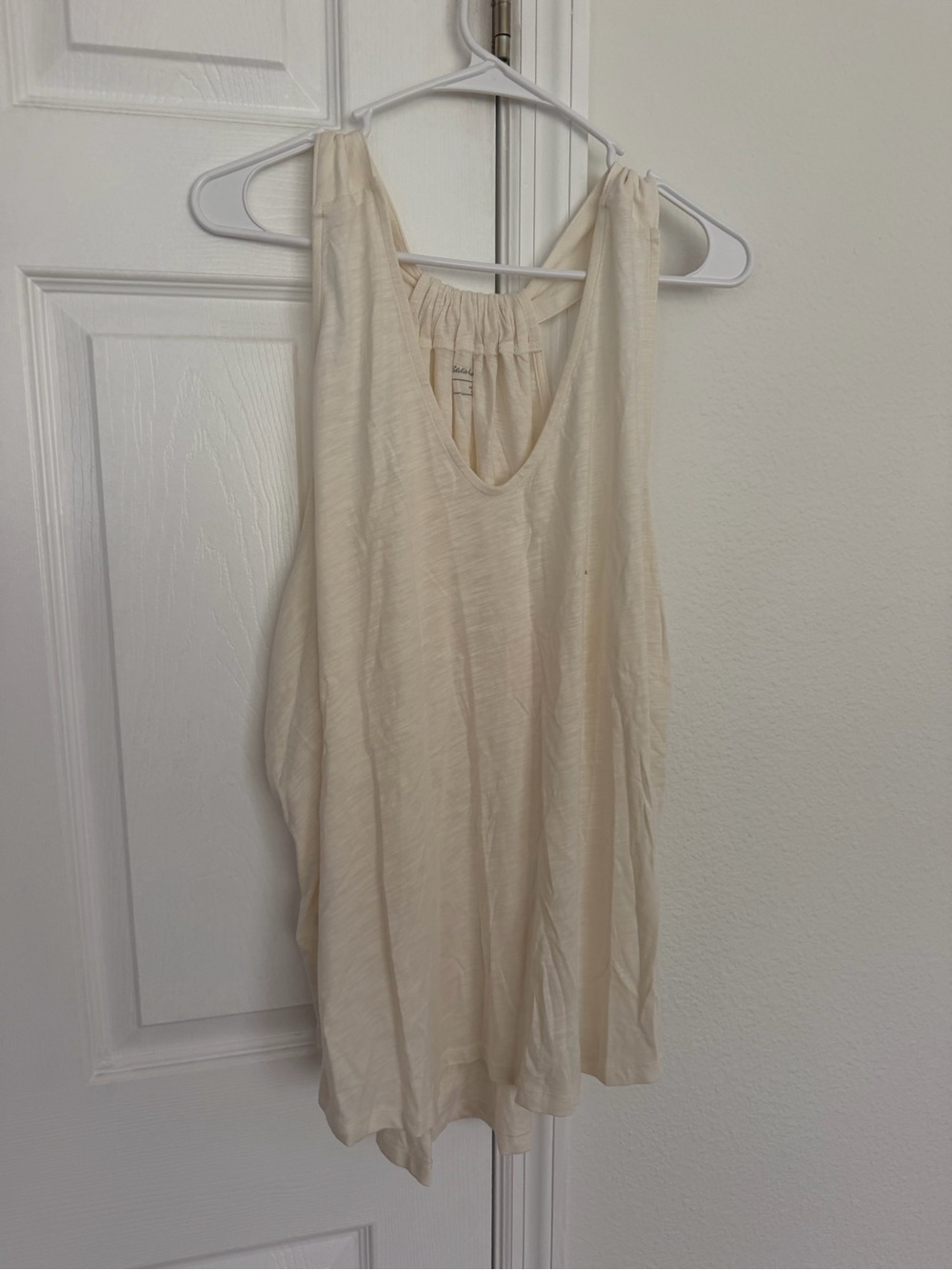 NWT Eddie Bauer Gatecheck Racerback Tank Top Ivory 2X